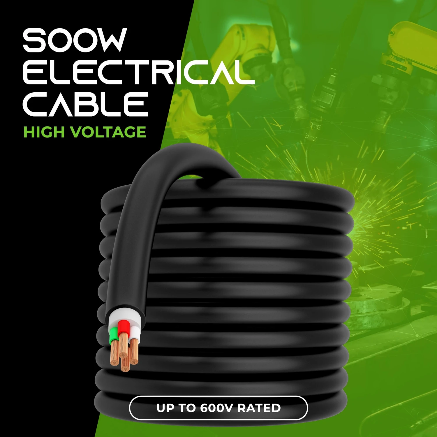 14/4 SOOW OFC Power Cable 600V Electric Wire(14 4 Soow Ofc Power Cable 600v Electric Wire) 2 14/4 SOOW OFC Power Cable 600V Electric Wire(14 4 Soow Ofc Power Cable 600v Electric Wire) - Image 2