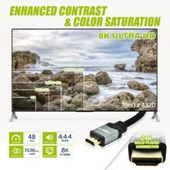 HDMI 2.1 Ultra High Speed 8K, 48Gbps, Resolution 120Hz With HDR Support(Gearit 8k Hdmi 2 1 Cable 8k Hdmi Ultra High Speed 48gbps Resolution 120hz With Hdr Support) 8 HDMI 2.1 Ultra High Speed 8K, 48Gbps, Resolution 120Hz With HDR Support(Gearit 8k Hdmi 2 1 Cable 8k Hdmi Ultra High Speed 48gbps Resolution 120hz With Hdr Support) -GEARit Store HDMI2.1 5