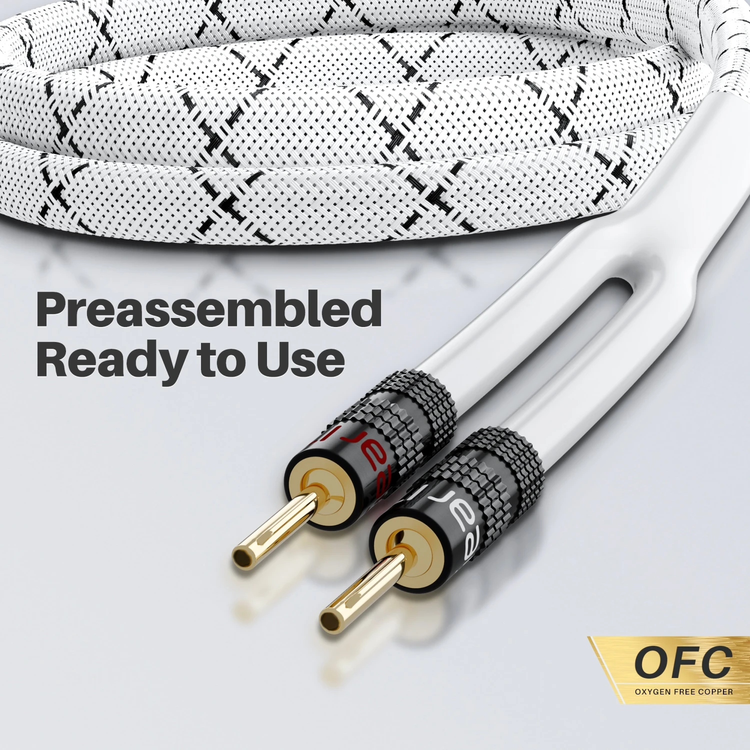 10 AWG Speaker Wire Cable With Banana Plugs(Gearit 10 Awg Speaker Wire Cable With Banana Plugs Braided Jacket Cl2 Rated For In Wall Oxygen Free Copper Ofc) 9 10 AWG Speaker Wire Cable With Banana Plugs(Gearit 10 Awg Speaker Wire Cable With Banana Plugs Braided Jacket Cl2 Rated For In Wall Oxygen Free Copper Ofc) - Image 9