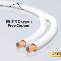 10 AWG Speaker Wire Cable With Banana Plugs(Gearit 10 Awg Speaker Wire Cable With Banana Plugs Braided Jacket Cl2 Rated For In Wall Oxygen Free Copper Ofc) 24 10 AWG Speaker Wire Cable With Banana Plugs(Gearit 10 Awg Speaker Wire Cable With Banana Plugs Braided Jacket Cl2 Rated For In Wall Oxygen Free Copper Ofc) -GEARit Store SpeakerYCable Wh 4