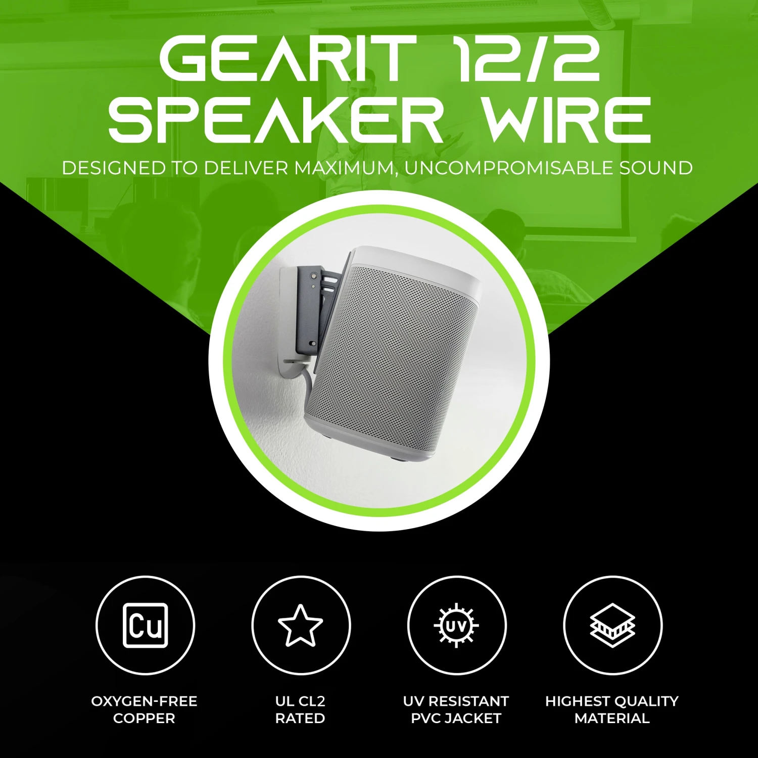12 AWG In Wall Speaker Wire - CL2 Rated - Oxygen Free Copper (OFC), White(Gearit 12 Gauge Speaker Wire Cl2 Rated In Wall Ofc Oxygen Free Copper Cable 99 7 Home Theatre Car Speakers More 12 Awg Pro Series Cl2) 11 12 AWG In Wall Speaker Wire - CL2 Rated - Oxygen Free Copper (OFC), White(Gearit 12 Gauge Speaker Wire Cl2 Rated In Wall Ofc Oxygen Free Copper Cable 99 7 Home Theatre Car Speakers More 12 Awg Pro Series Cl2) - Image 11