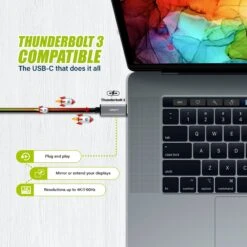 USB-C To DisplayPort Cable, [Thunderbolt 3 Port Compatible] USB Type-C, 4K@60Hz(Gearit Usb C To Displayport Cable Thunderbolt 3 Port Compatible Usb Type C 4k 60hz Compatible For Macbook Pro 2018 2017 Macbook Air Ipad Pro 2018 Surface Book 2 And More) -GEARit Store TYPEC Dp 4