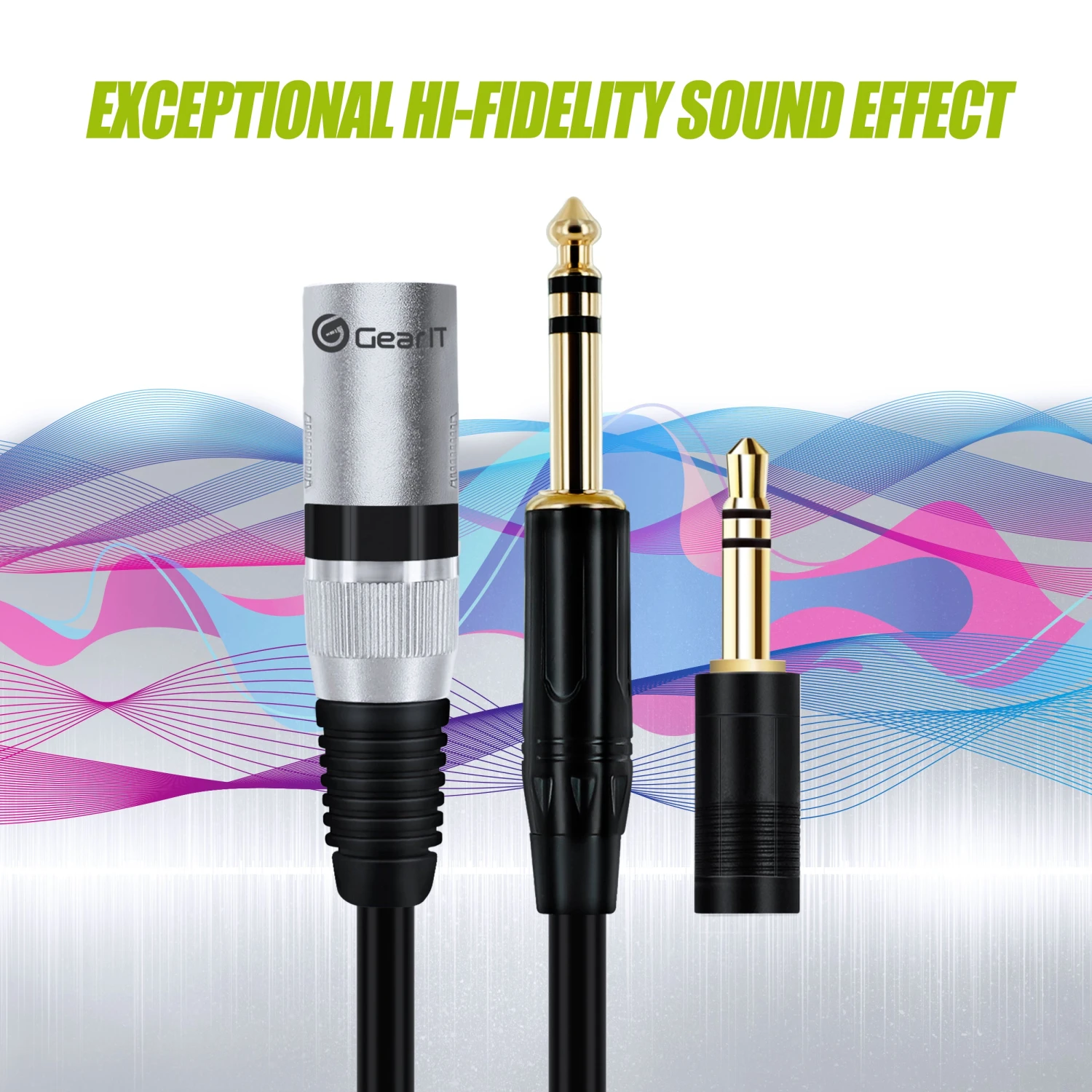 1/4" (6.35mm) TRS To XLR Male Cable With 1/8" (3.5mm) Adapter(Gearit 1 4 6 35mm Trs To Xlr Male Cable With 1 8 3 5mm Adapter) 6 1/4" (6.35mm) TRS To XLR Male Cable With 1/8" (3.5mm) Adapter(Gearit 1 4 6 35mm Trs To Xlr Male Cable With 1 8 3 5mm Adapter) - Image 6