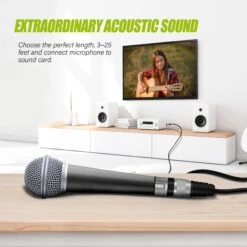 XLR Extension Cable (Male To Female), Black(Gearit Xlr Male To Female Microphone Extension Cable Black) 15 XLR Extension Cable (Male To Female), Black(Gearit Xlr Male To Female Microphone Extension Cable Black) -GEARit Store XLR B 3