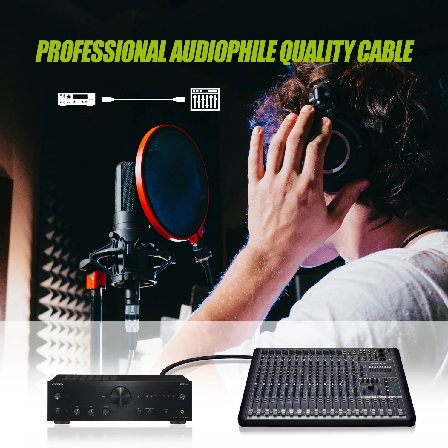 XLR Extension Cable (Male To Female), Black(Gearit Xlr Male To Female Microphone Extension Cable Black) 4 XLR Extension Cable (Male To Female), Black(Gearit Xlr Male To Female Microphone Extension Cable Black) - Image 4