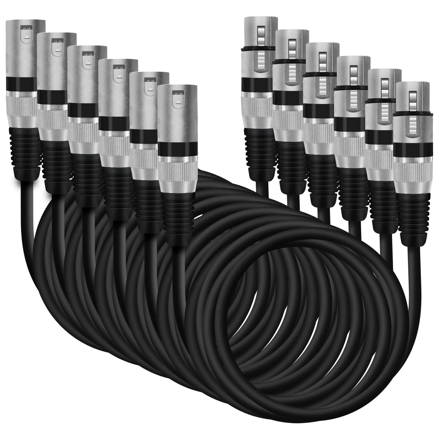 XLR Extension Cable (Male To Female), Black(Gearit Xlr Male To Female Microphone Extension Cable Black) 10 XLR Extension Cable (Male To Female), Black(Gearit Xlr Male To Female Microphone Extension Cable Black) - Image 10