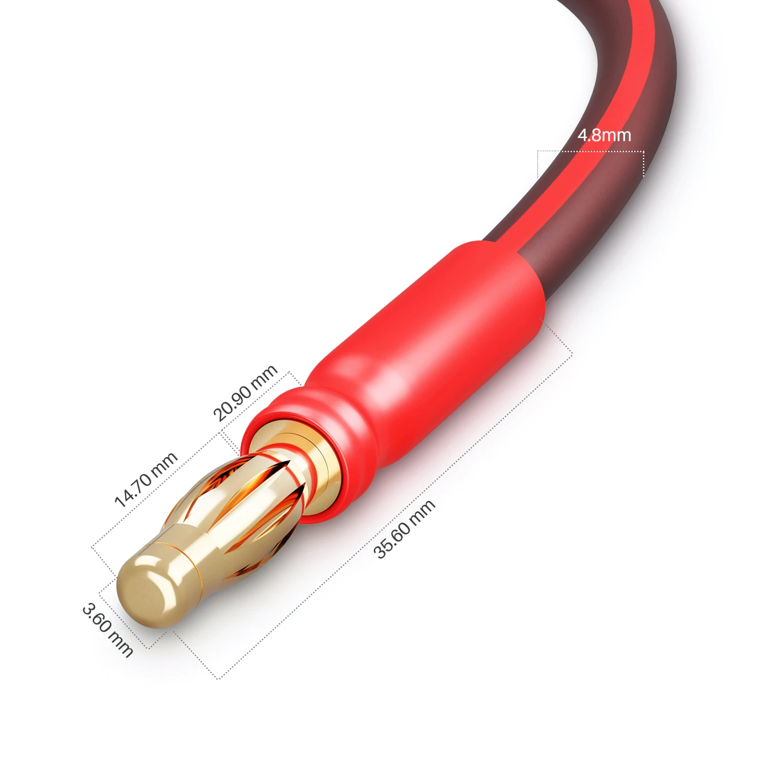 2-Pack 14 AWG Speaker Cable With Banana Plugs Banana Wire For Bi-Wire Bi-Amp HiFi Surround Sound, Brown(Gearit 2 Pack 14 Awg Speaker Cable With Banana Plugs Banana Wire For Bi Wire Bi Amp Hifi Surround Sound Brown) 4 2-Pack 14 AWG Speaker Cable With Banana Plugs Banana Wire For Bi-Wire Bi-Amp HiFi Surround Sound, Brown(Gearit 2 Pack 14 Awg Speaker Cable With Banana Plugs Banana Wire For Bi Wire Bi Amp Hifi Surround Sound Brown) - Image 4