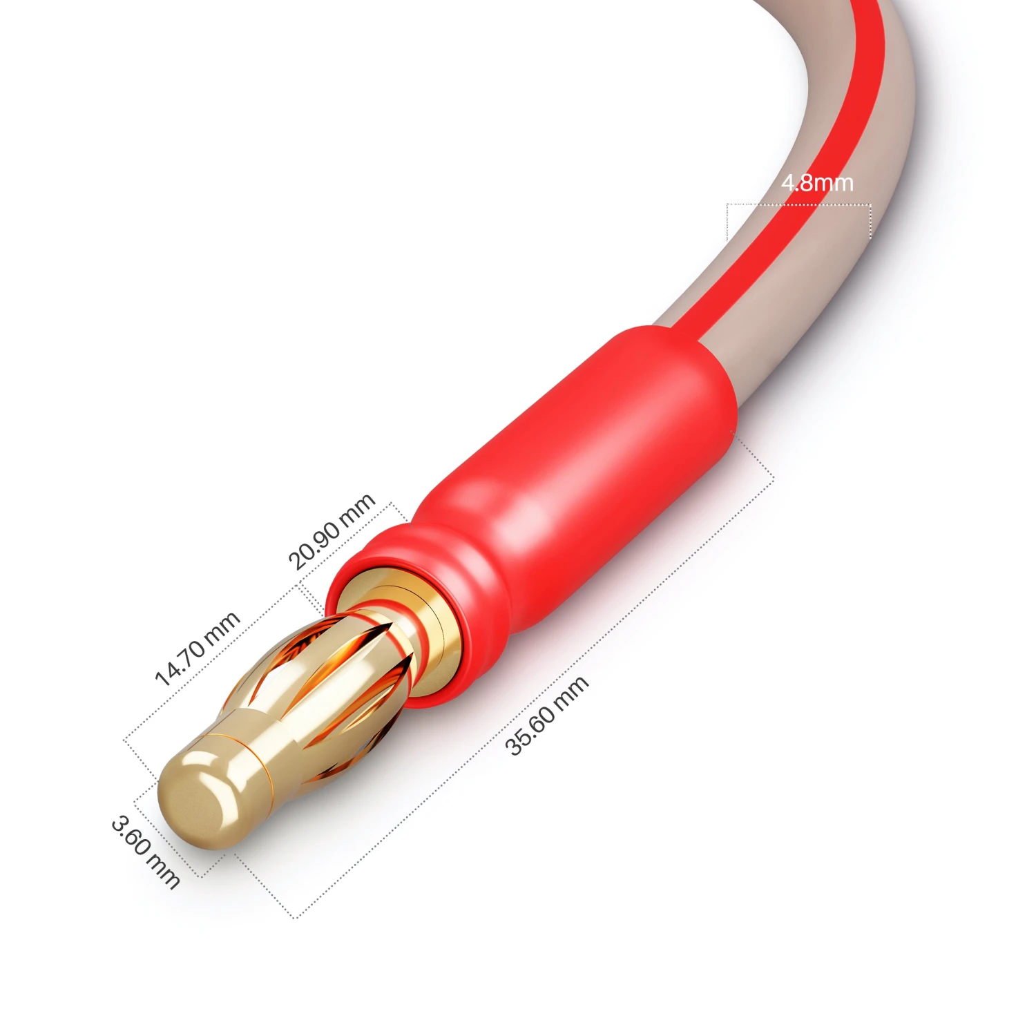 2-Pack 14 AWG Speaker Cable With Banana Plugs Banana Wire For Bi-Wire Bi-Amp HiFi Surround Sound, Clear(Gearit 2 Pack 14 Awg Speaker Cable With Banana Plugs Banana Wire For Bi Wire Bi Amp Hifi Surround Sound Clear) 4 2-Pack 14 AWG Speaker Cable With Banana Plugs Banana Wire For Bi-Wire Bi-Amp HiFi Surround Sound, Clear(Gearit 2 Pack 14 Awg Speaker Cable With Banana Plugs Banana Wire For Bi Wire Bi Amp Hifi Surround Sound Clear) - Image 4