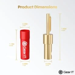 6 Pairs Pin Type PVC Speaker Banana Plugs(Copy Of Gearit Speaker Banana Plugs Flex Pin Plug Type For For Spring Loaded Terminals Gold Plated Connectors 6 Pair 12 Pieces) -GEARit Store gi bp pvc 6pk 5