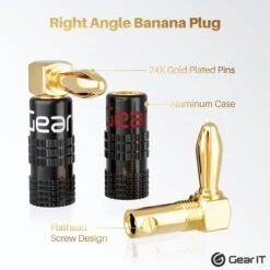 4 Pairs Straight And 4 Pairs Right Angle Banana Plugs - Pin Plug Closed Screw Type(Gearit 4 Pairs Straight And 4 Pairs Right Angle Banana Plugs Pin Plug Closed Screw Type 8 Pairs 16 Pieces) -GEARit Store gi bp4p bp904p 3