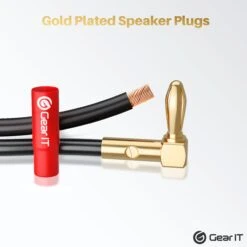 6 Pairs Right Angle Pin Type Speaker Banana Plugs(Gearit Speaker Banana Plugs 90 Degree Pin Plug Type Pvc Insulated Gold Plated Connectors 6 Pair 12 Pieces) -GEARit Store gi bp90 pvc 6pk 4