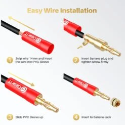 6 Pairs 4mm Pin Screw Type Speaker Banana Plugs(Gearit Speaker Banana Plugs 4mm Pin Plug Screw Type Pvc Insulated Gold Plated Connectors 6 Pair 12 Pieces) 12 6 Pairs 4mm Pin Screw Type Speaker Banana Plugs(Gearit Speaker Banana Plugs 4mm Pin Plug Screw Type Pvc Insulated Gold Plated Connectors 6 Pair 12 Pieces) -GEARit Store gi bpb pvc 6pk 6