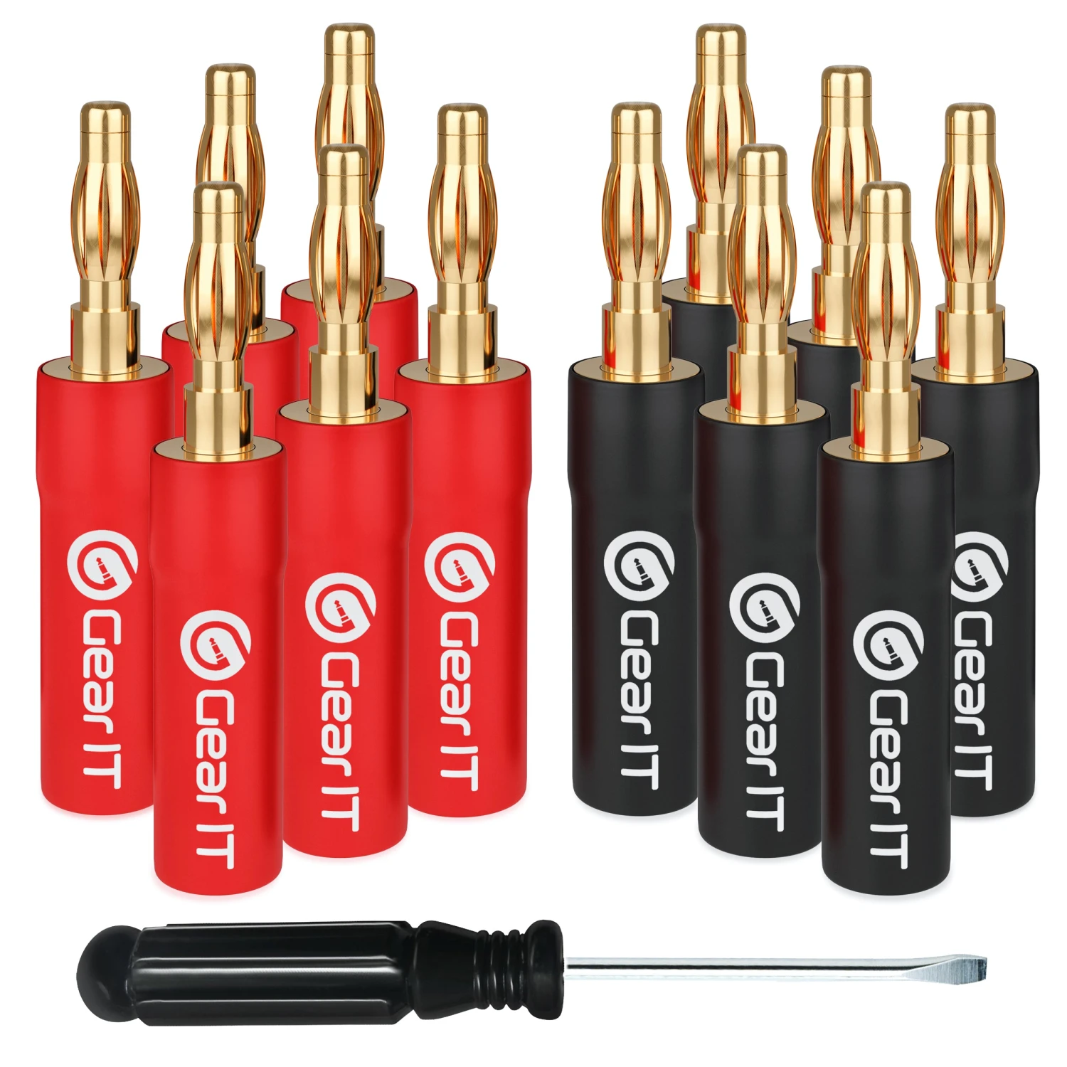 6 Pairs 4mm Pin Screw Type Speaker Banana Plugs(Gearit Speaker Banana Plugs 4mm Pin Plug Screw Type Pvc Insulated Gold Plated Connectors 6 Pair 12 Pieces) 1 6 Pairs 4mm Pin Screw Type Speaker Banana Plugs(Gearit Speaker Banana Plugs 4mm Pin Plug Screw Type Pvc Insulated Gold Plated Connectors 6 Pair 12 Pieces)