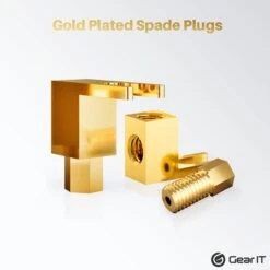 4 Pairs Banana Plugs And 4 Pairs Right Angle Spade Banana Plugs(Gearit 4 Pairs Banana Plugs And 4 Pairs Right Angle Spade Plugs Spade To Banana Plug Adapter 8 Pairs 16 Pieces) -GEARit Store gi sf4p bp4p 4