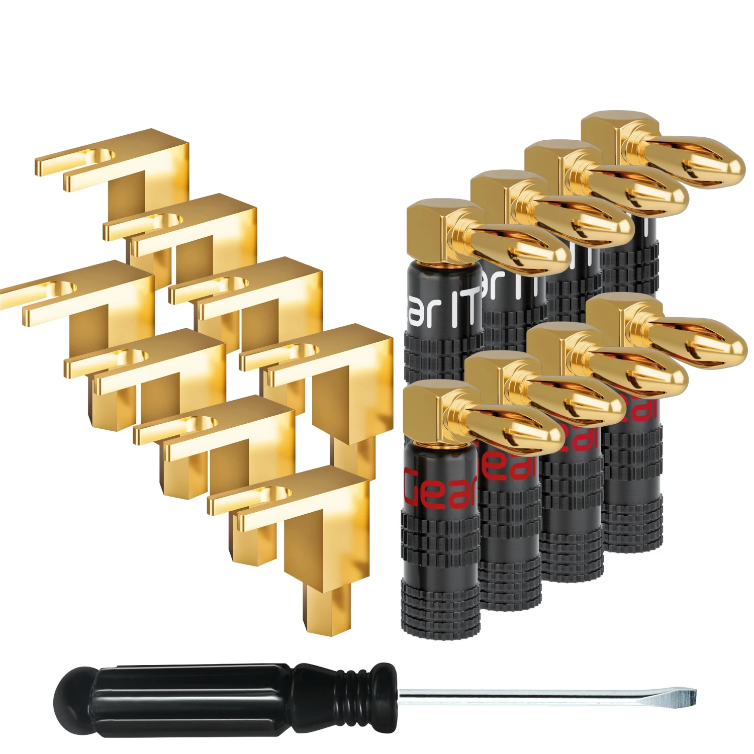 4 Pairs Right Angle Banana Plugs And 4 Pairs Right Angle Spade Banana Plugs(Gearit 4 Pairs Right Angle Plugs And 4 Pairs Right Angle Spade Plugs Spade To Banana Plug Adapter 8 Pairs 16 Pieces) 1 4 Pairs Right Angle Banana Plugs And 4 Pairs Right Angle Spade Banana Plugs(Gearit 4 Pairs Right Angle Plugs And 4 Pairs Right Angle Spade Plugs Spade To Banana Plug Adapter 8 Pairs 16 Pieces)