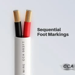 14/2 Audio Speaker Wire 14 Gauge CCA - CL2 Rated For In Wall Installation(Gearit 14 2 Audio Speaker Wire 14 Gauge Cca Cl2 Rated For In Wall Installation) -GEARit Store gi spkr awg cl2 cca wh c2 4